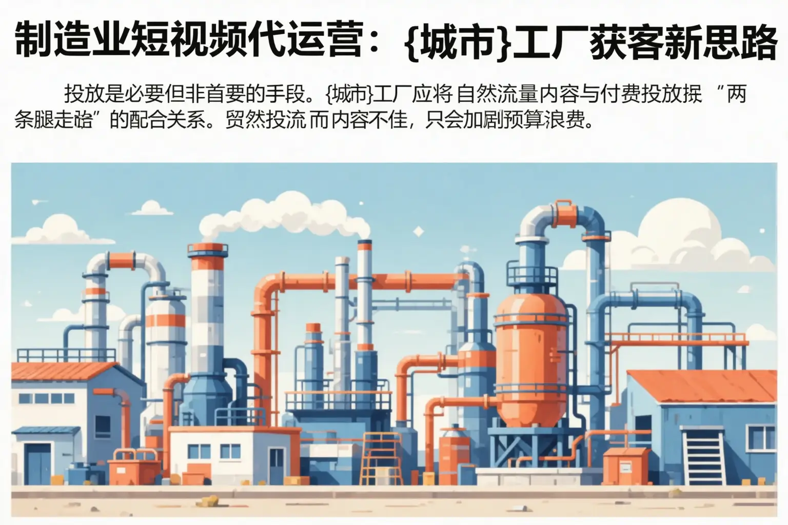 制造业短视频代运营：沾化工厂获客新思路